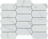 Emser Tile Elegan Series W95ELEGCA1013MTKM Porcelain Mosaic Tile, 14 in L Tile, 10 in W Tile, Pressed Edge, Calacata